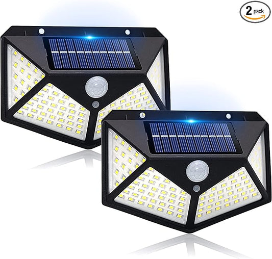 🌞 Luz Solar LED con Sensor de Movimiento – 100 LEDs ⚡Envíos gratis a todo el Paraguay. Pagas al recibir.